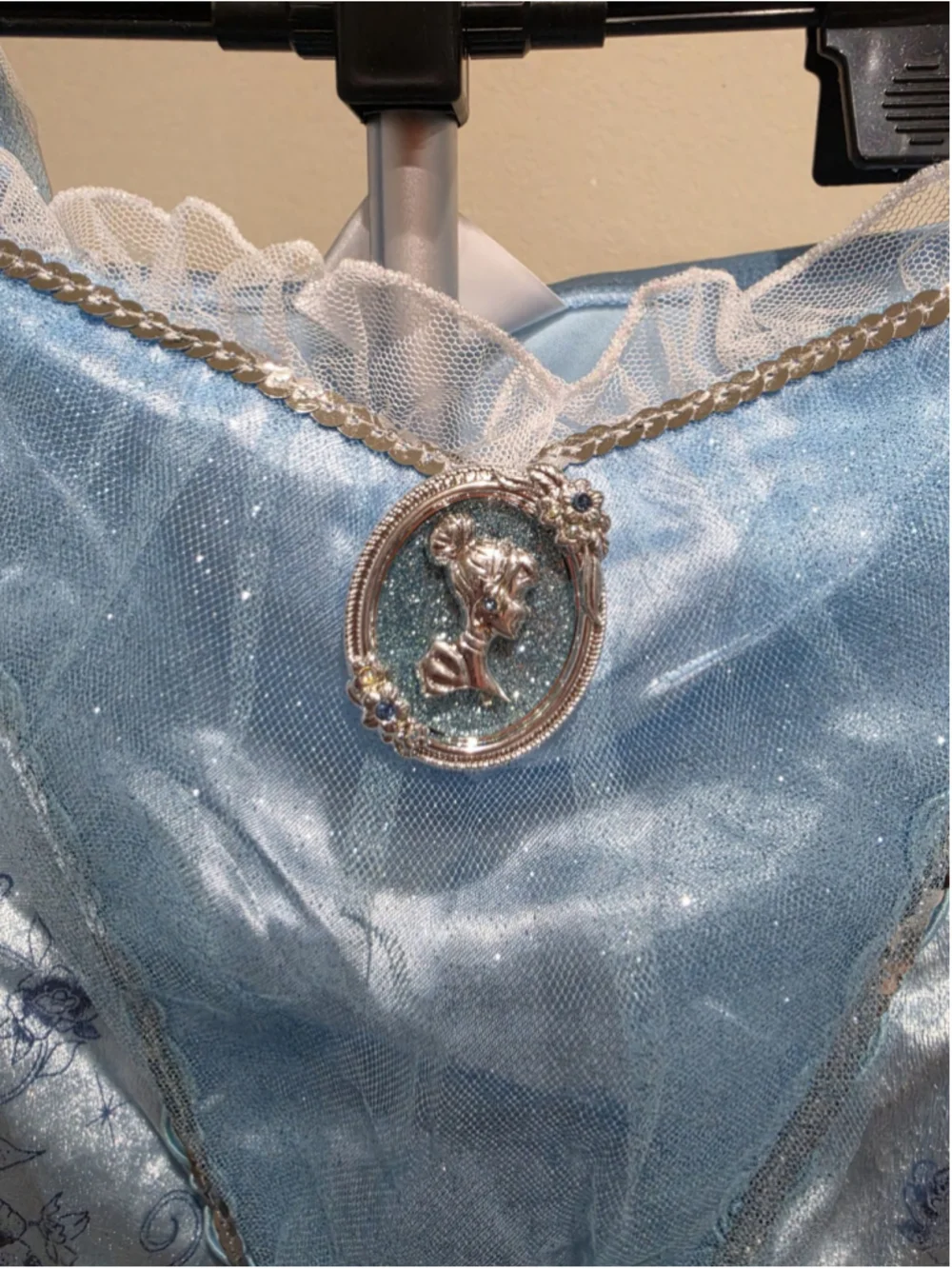 SET Disney Princess CINDERELLA Costume Cosplay Wand Tiara Shoes Halloween SZ 13